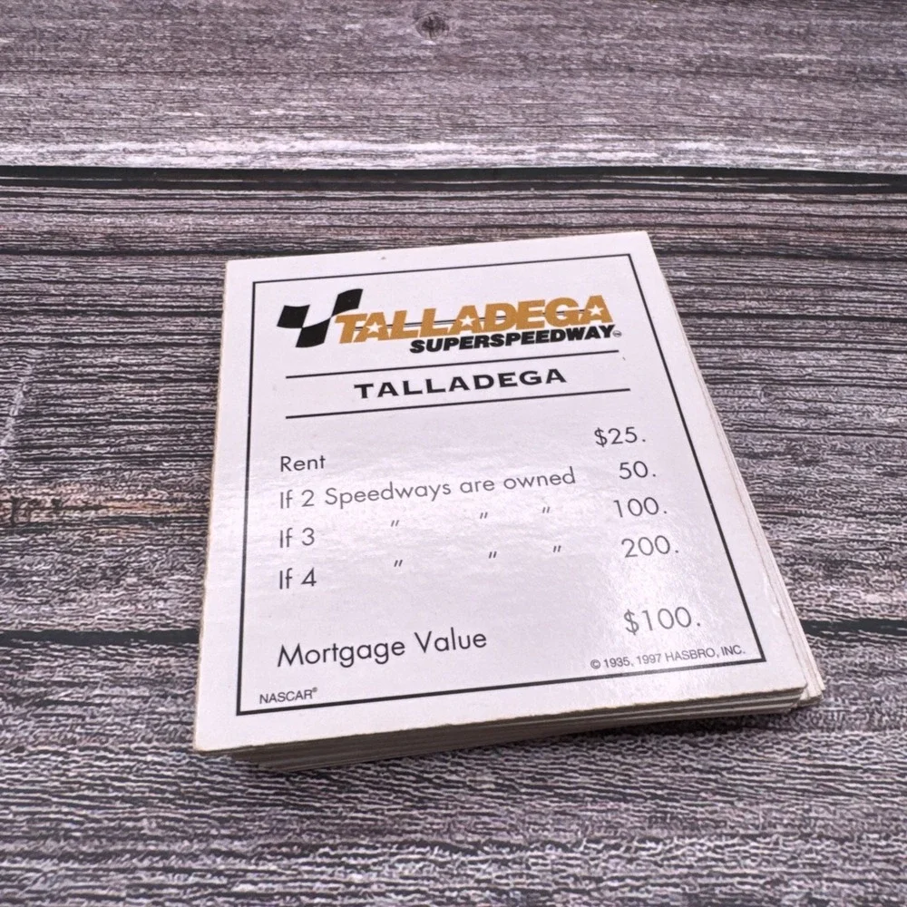 Monopoly NASCAR Collectors Edition Replacement Property Cards 1997 VTG 28 Cards